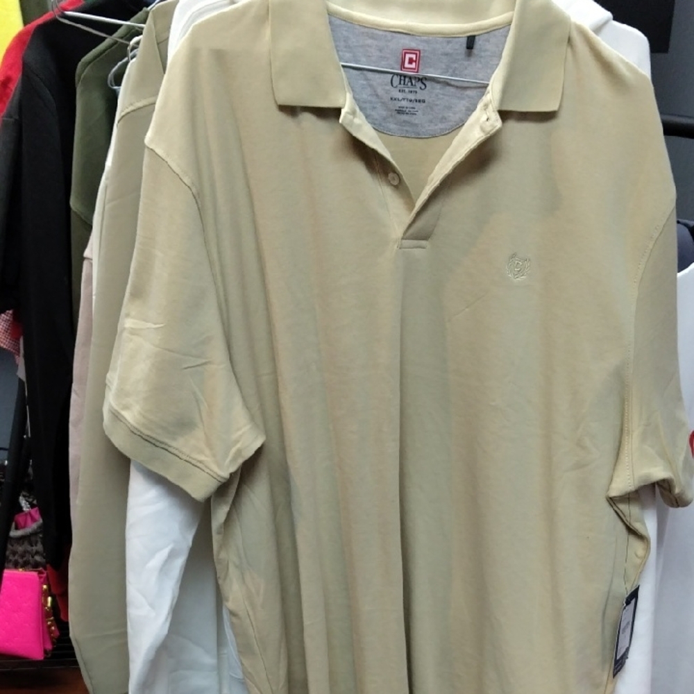 Chaps Men's Beige Polo Shirt